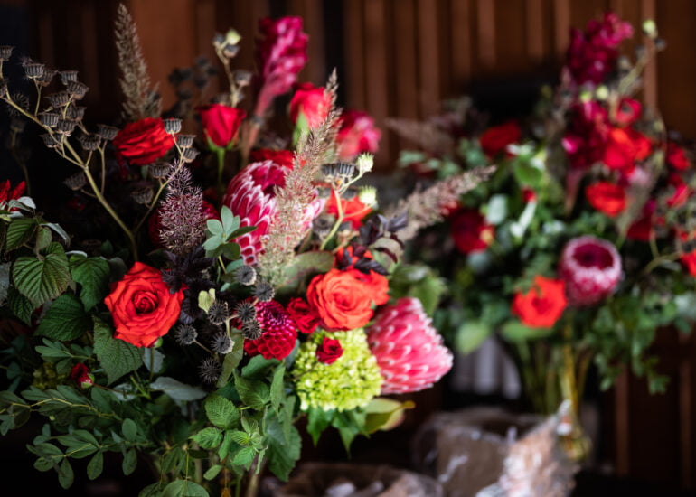 Rebel Girl Floral's Fortune Arrangement at Ferrari Customer Event
