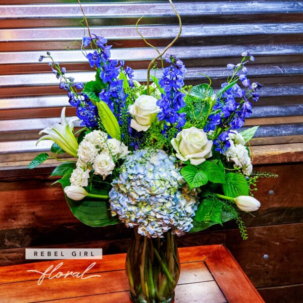 Blue Prairie Flower Arrangement by Rebel Girl Floral