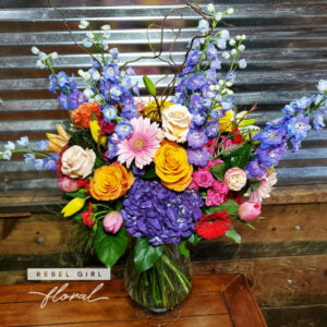 Rainbow Traveler Flower Arrangement by Rebel Girl Floral