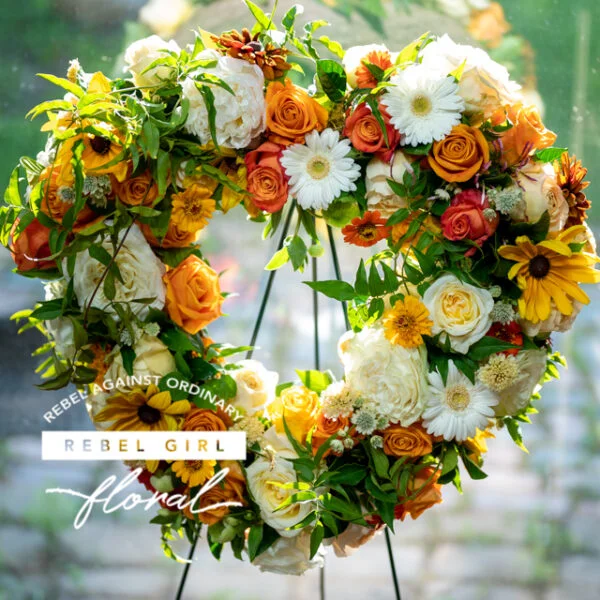 Eternal Rest Heart Shaped Floral Wreath