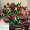 Funeral Casket Spray - Regal Red Roses